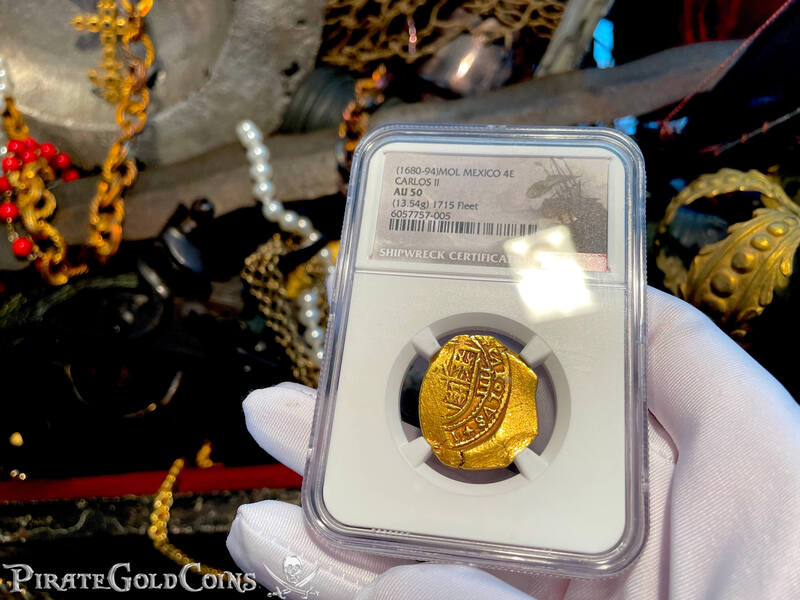 Mexico 4 Escudos 1680-94 "Jeweled Cross" NGC 50 7