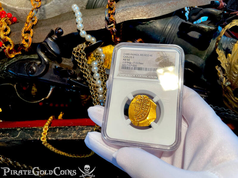 Mexico 4 Escudos 1680-94 "Jeweled Cross" NGC 50 8