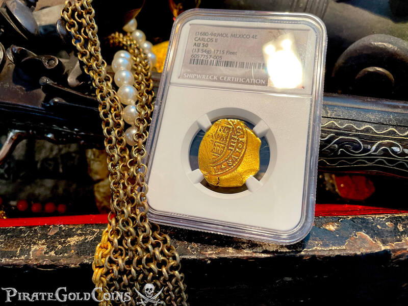 Mexico 4 Escudos 1680-94 "Jeweled Cross" NGC 50 10