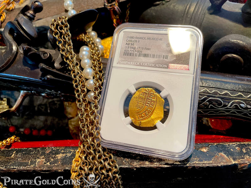 Mexico 4 Escudos 1680-94 "Jeweled Cross" NGC 50 12