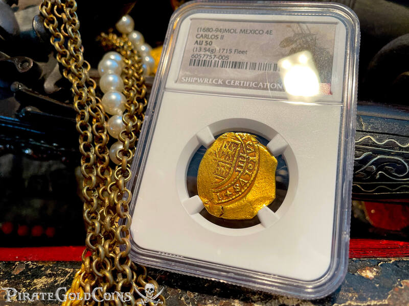 Mexico 4 Escudos 1680-94 "Jeweled Cross" NGC 50 16