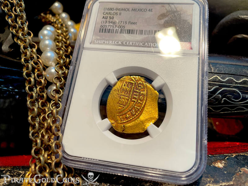 Mexico 4 Escudos 1680-94 "Jeweled Cross" NGC 50 19