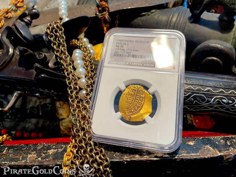 Mexico 4 Escudos 1680-94 "Jeweled Cross" NGC 50 20