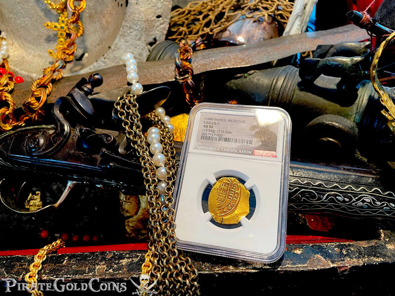 Mexico 4 Escudos 1680-94 "Jeweled Cross" NGC 50 21