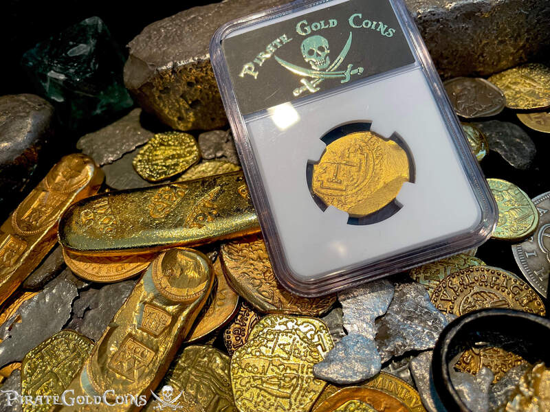 Mexico 4 Escudos 1680-95 "1715 Fleet Shipwreck" NGC 55 7