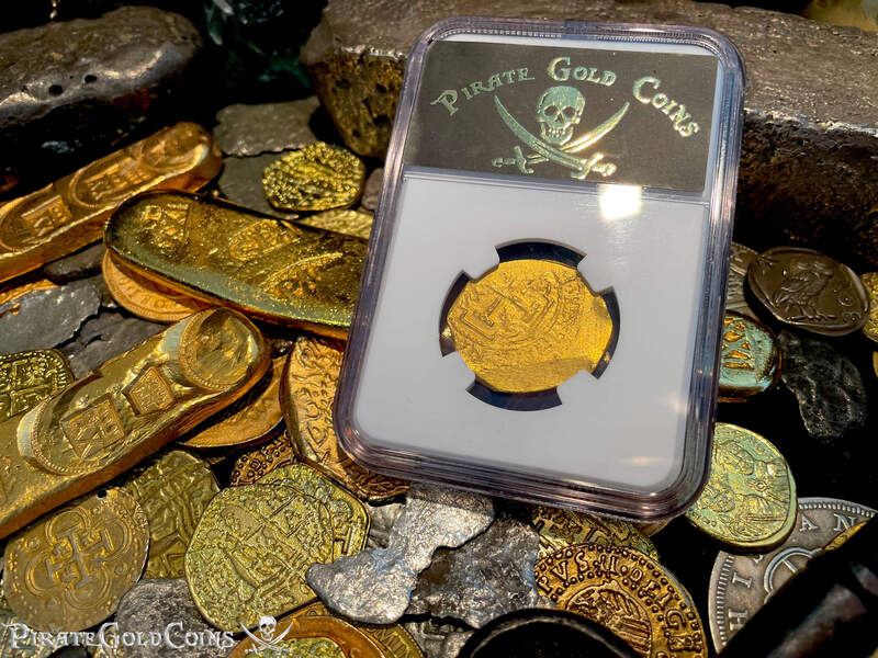 Mexico 4 Escudos 1680-95 "1715 Fleet Shipwreck" NGC 55 8