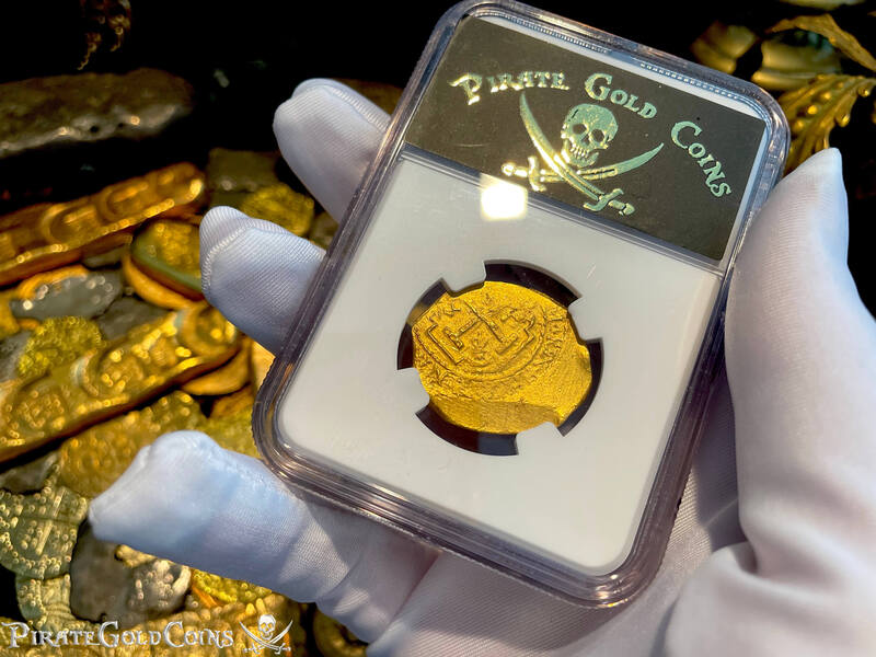 Mexico 4 Escudos 1680-95 "1715 Fleet Shipwreck" NGC 55 13