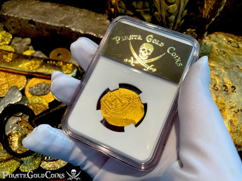 Mexico 4 Escudos 1680-95 "1715 Fleet Shipwreck" NGC 55 15
