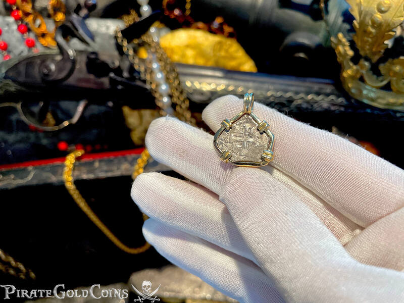 Mexico 1 Real 1684 Pendant 14kt Bezel 3