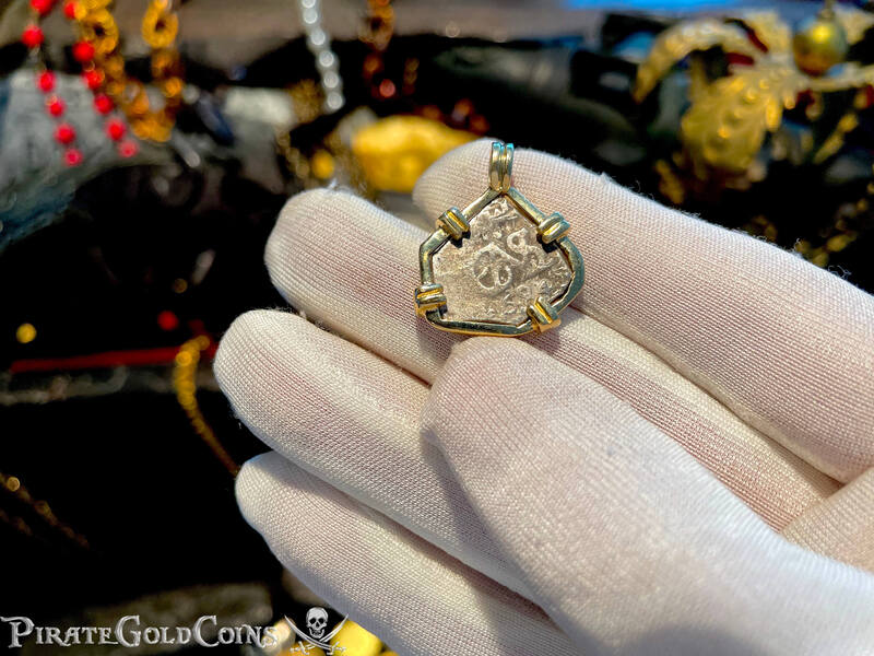 Mexico 1 Real 1684 Pendant 14kt Bezel 5