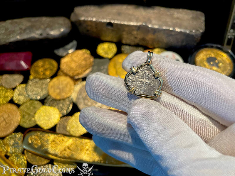 Mexico 1 Real 1684 Pendant 14kt Bezel 7