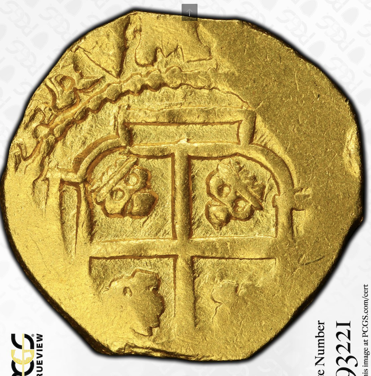 Mexico 1 Escudo 1701 "1715 Fleet Shipwreck" PCGS 63 13