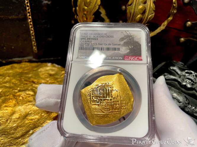 Mexico 8 Escudos 1702-10 "1715 Fleet Shipwreck" NGC UNC 15