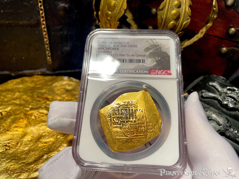 Mexico 8 Escudos 1702-10 "1715 Fleet Shipwreck" NGC UNC 17