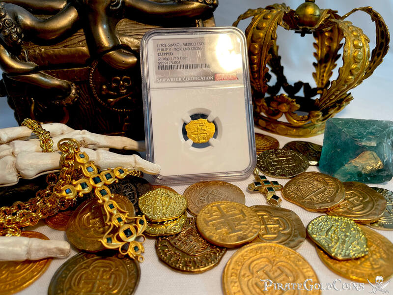 Mexico 1 Escudo 1702-5 "1715 Fleet Shipwreck- Box End Cross" NGC 3