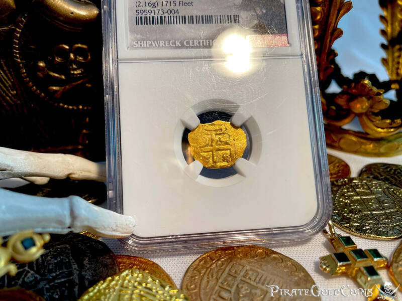Mexico 1 Escudo 1702-5 "1715 Fleet Shipwreck- Box End Cross" NGC 4