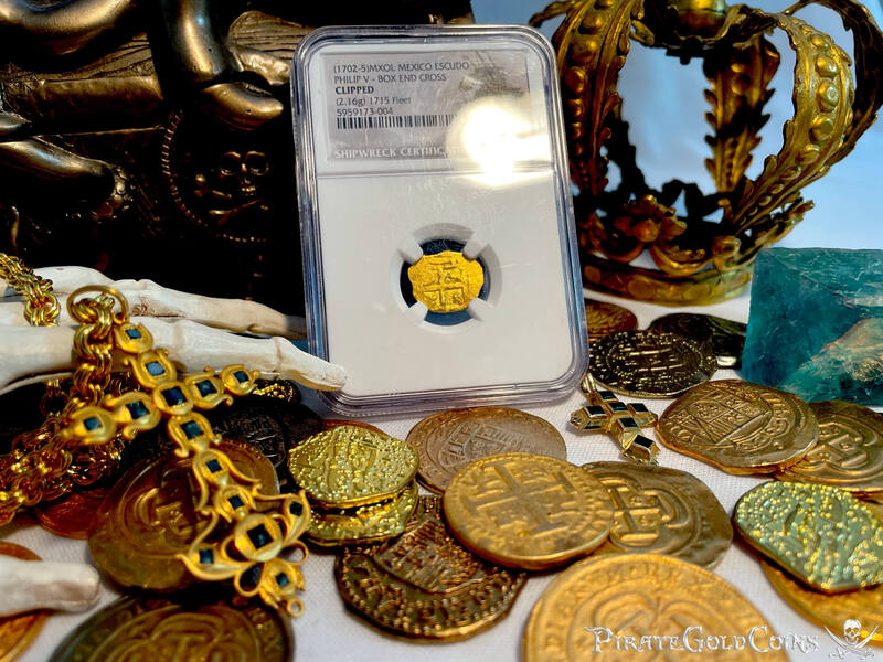 Mexico 1 Escudo 1702-5 "1715 Fleet Shipwreck- Box End Cross" NGC 5