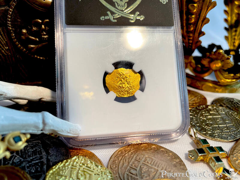 Mexico 1 Escudo 1702-5 "1715 Fleet Shipwreck- Box End Cross" NGC 8