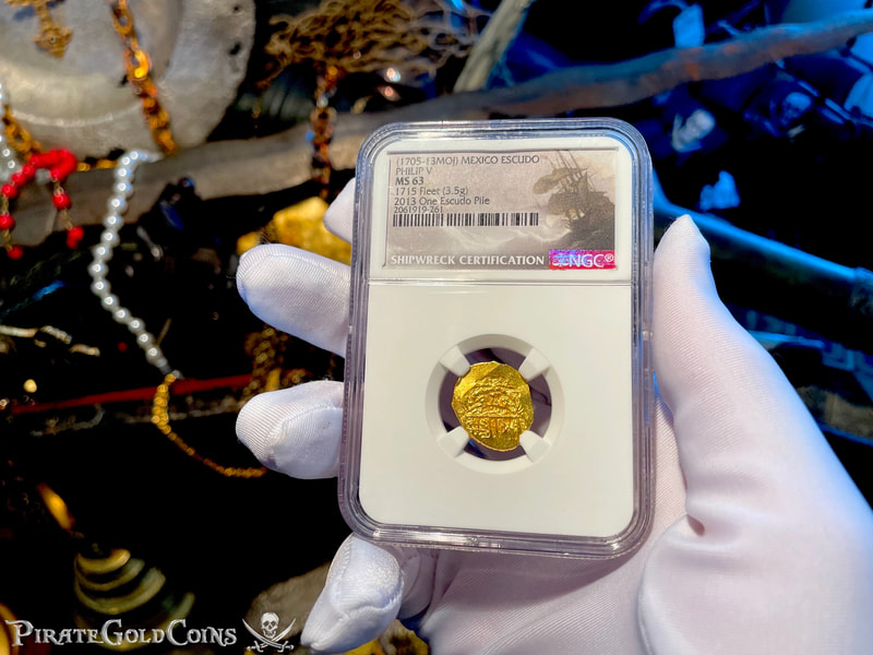 Mexico 1 Escudo 1705-13 "1 Escudo Pile! 1715 Fleet Shipwreck" NGC 63 2