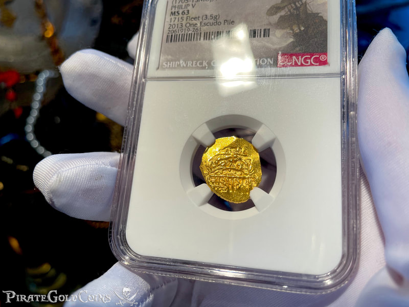 Mexico 1 Escudo 1705-13 "1 Escudo Pile! 1715 Fleet Shipwreck" NGC 63