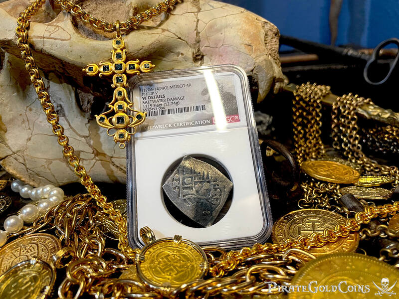 Mexico 4 Reales 1706-14 "1715 Fleet Shipwreck" NGC VF 2