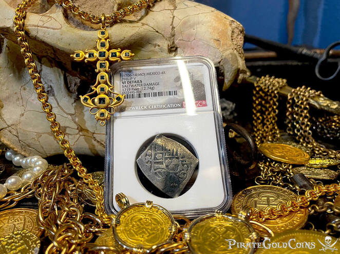 Mexico 4 Reales 1706-14 "1715 Fleet Shipwreck" NGC VF