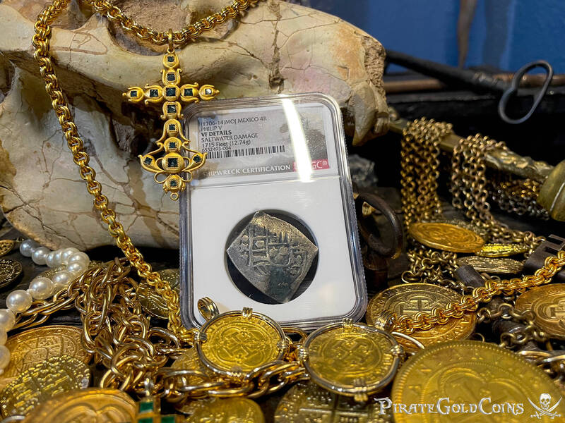 Mexico 4 Reales 1706-14 "1715 Fleet Shipwreck" NGC VF 4