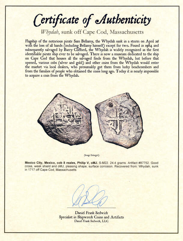 Mexico 8 Reales 1706-14 "Whydah Pirate Shipwreck" NGC F 2