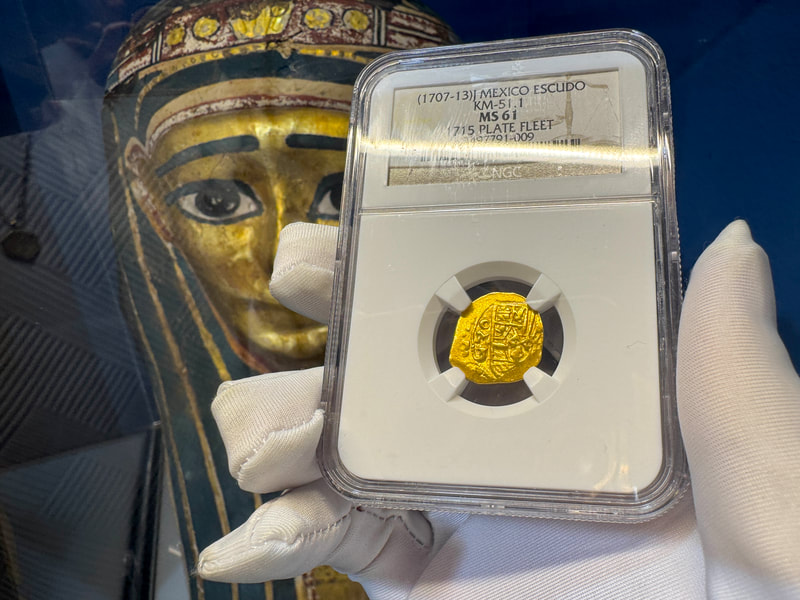 Mexico 1 Escudo 1707-13 "1715 Fleet Shipwreck" NGC 61 7