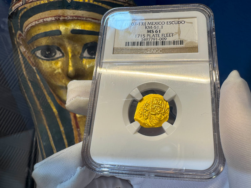 Mexico 1 Escudo 1707-13 "1715 Fleet Shipwreck" NGC 61 8