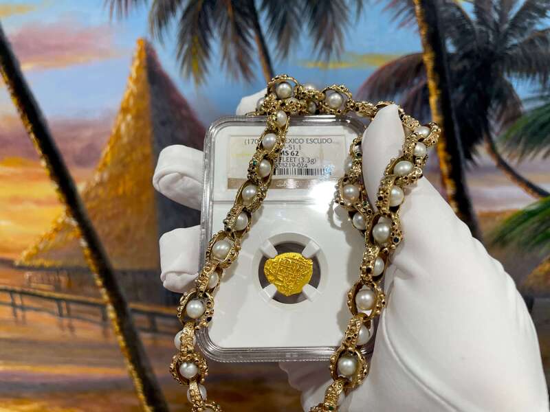 Mexico 1 Escudo 1707-1713 "1715 Plate Fleet Shipwreck" NGC 62