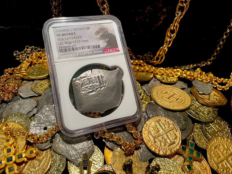 Mexico 8 Reales 1709 "1715 Fleet Shipwreck" NGC VF 2