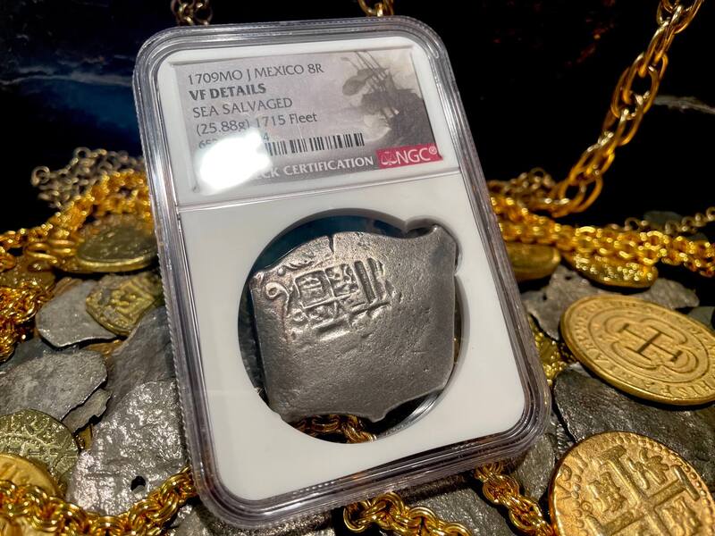 Mexico 8 Reales 1709 "1715 Fleet Shipwreck" NGC VF 4