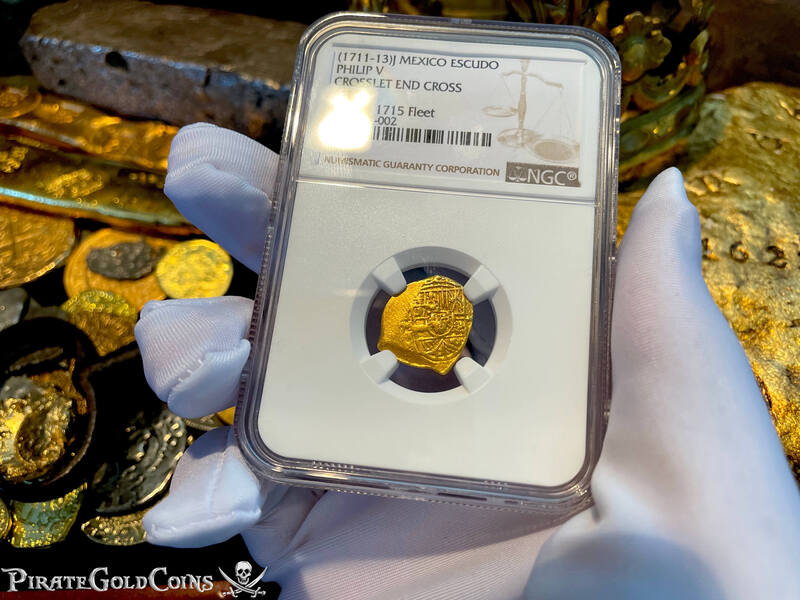 Mexico 1 Escudo 1711-13 "1715 Fleet Shipwreck" NGC 50 5