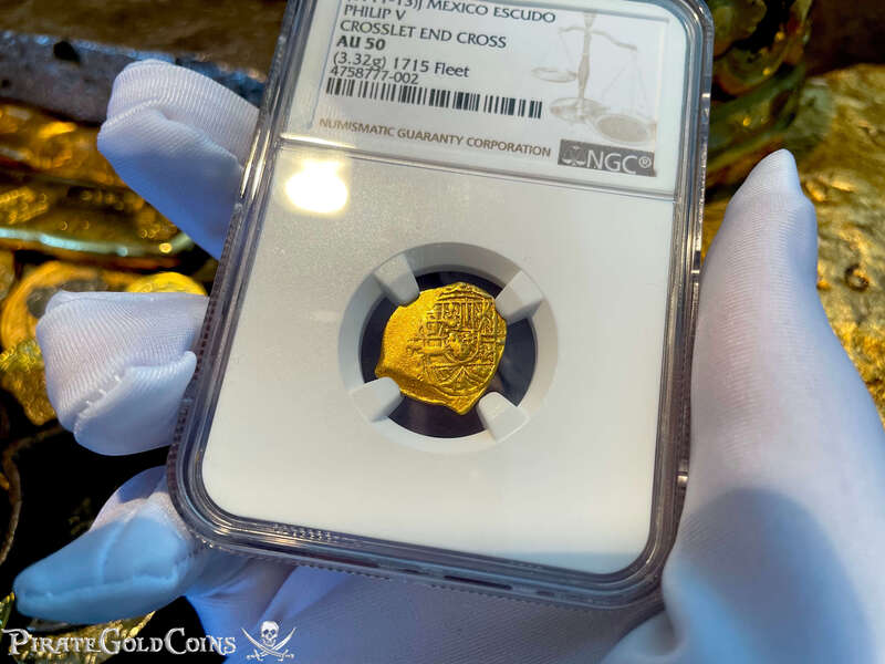 Mexico 1 Escudo 1711-13 "1715 Fleet Shipwreck" NGC 50 6