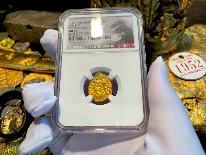 Mexico 1 Escudo 1711-13 "1715 Fleet Shipwreck" NGC 55