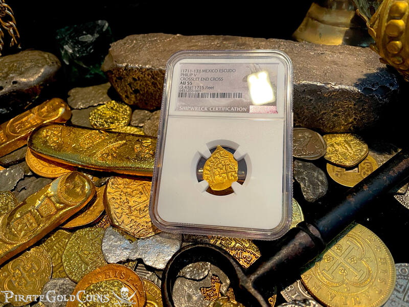 Mexico 1 Escudo 1711-13 "1715 Fleet Shipwreck" NGC 55 3