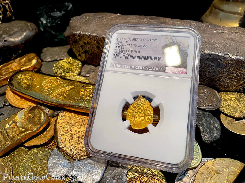 Mexico 1 Escudo 1711-13 "1715 Fleet Shipwreck" NGC 55 4