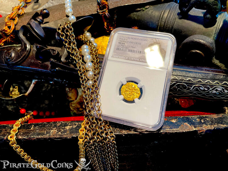 Mexico 1 Escudo 1711-13 "From 1715 Fleet Shipwreck" NGC 64 15