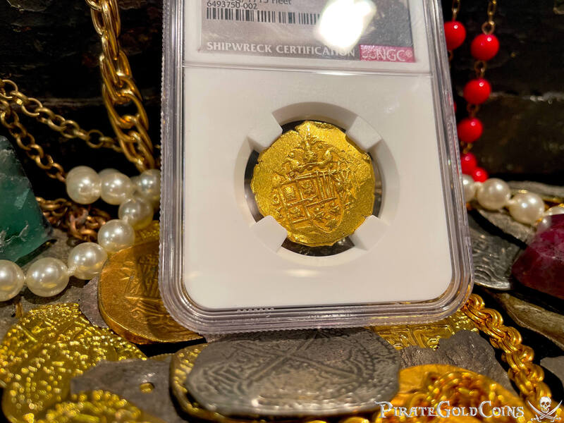 Mexico 4 Escudos 1711-13 "1715 Fleet Shipwreck" NGC 64 3