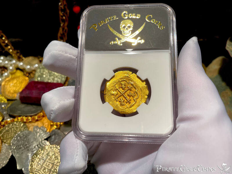 Mexico 4 Escudos 1711-13 "1715 Fleet Shipwreck" NGC 64 9