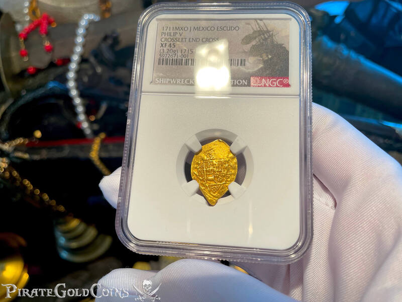 Mexico 1 Escudo 1711 "Dated - From 1715 Fleet Shipwreck" NGC 45 2