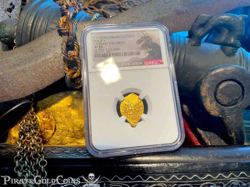 Mexico 1 Escudo 1711 "Dated - From 1715 Fleet Shipwreck" NGC 45 3