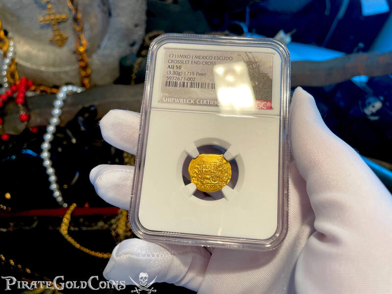 Mexico 1 Escudo 1711 "Dated- From 1715 Fleet Shipwreck" NGC 50 2