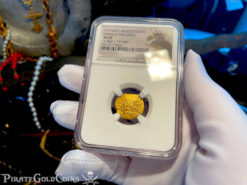 Mexico 1 Escudo 1711 "Dated- From 1715 Fleet Shipwreck" NGC 50 3