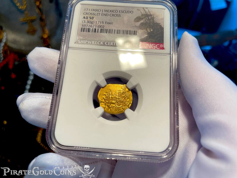 Mexico 1 Escudo 1711 "Dated- From 1715 Fleet Shipwreck" NGC 50 4