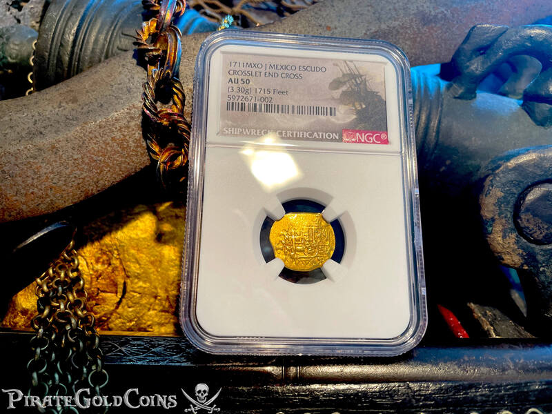 Mexico 1 Escudo 1711 "Dated- From 1715 Fleet Shipwreck" NGC 50 9