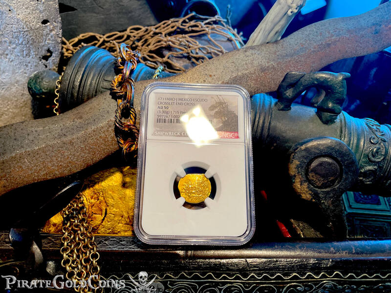 Mexico 1 Escudo 1711 "Dated- From 1715 Fleet Shipwreck" NGC 50 10