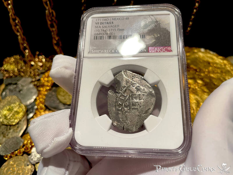 Mexico 4 Reales 1711 "1715 Fleet Shipwreck" NGC VF 2