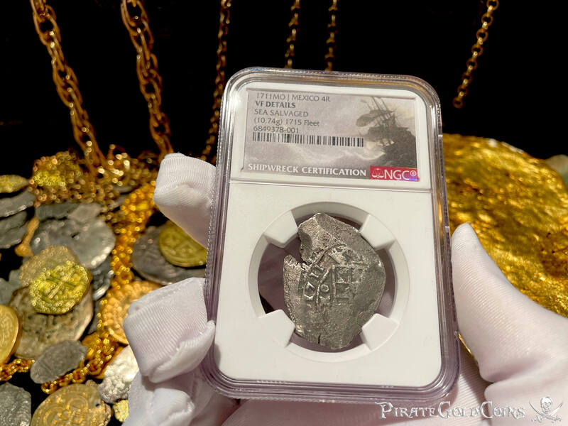 Mexico 4 Reales 1711 "1715 Fleet Shipwreck" NGC VF 3
